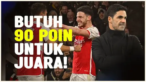 VIDEO: Mikel Arteta Beri Tahu Para Pemain Arsenal Poin yang Diperlukan Jika Ingin Juara Liga Inggris