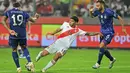 Timnas Argentina berhasil mengalahkan Peru dengan skor 2-0. (CRIS BOURONCLE / AFP)