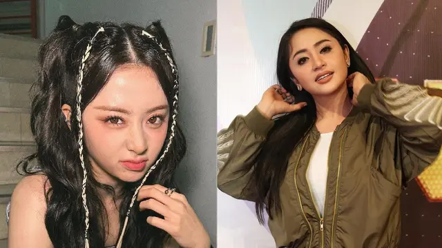 Yunjin Le Sserafim dan Dewi Perssik. (Instagram/ jenaissante - Bambang E. Ros/Bintang.com)