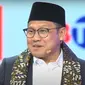 Calon Wakil Presiden Muhaimin Iskandar atau Cak Imin di arena debat cawapres perdana di JCC Senayan, Jakarta, Jumat (22/12/2023). (Foto: Tangkapan layar dari Youtube KPU).