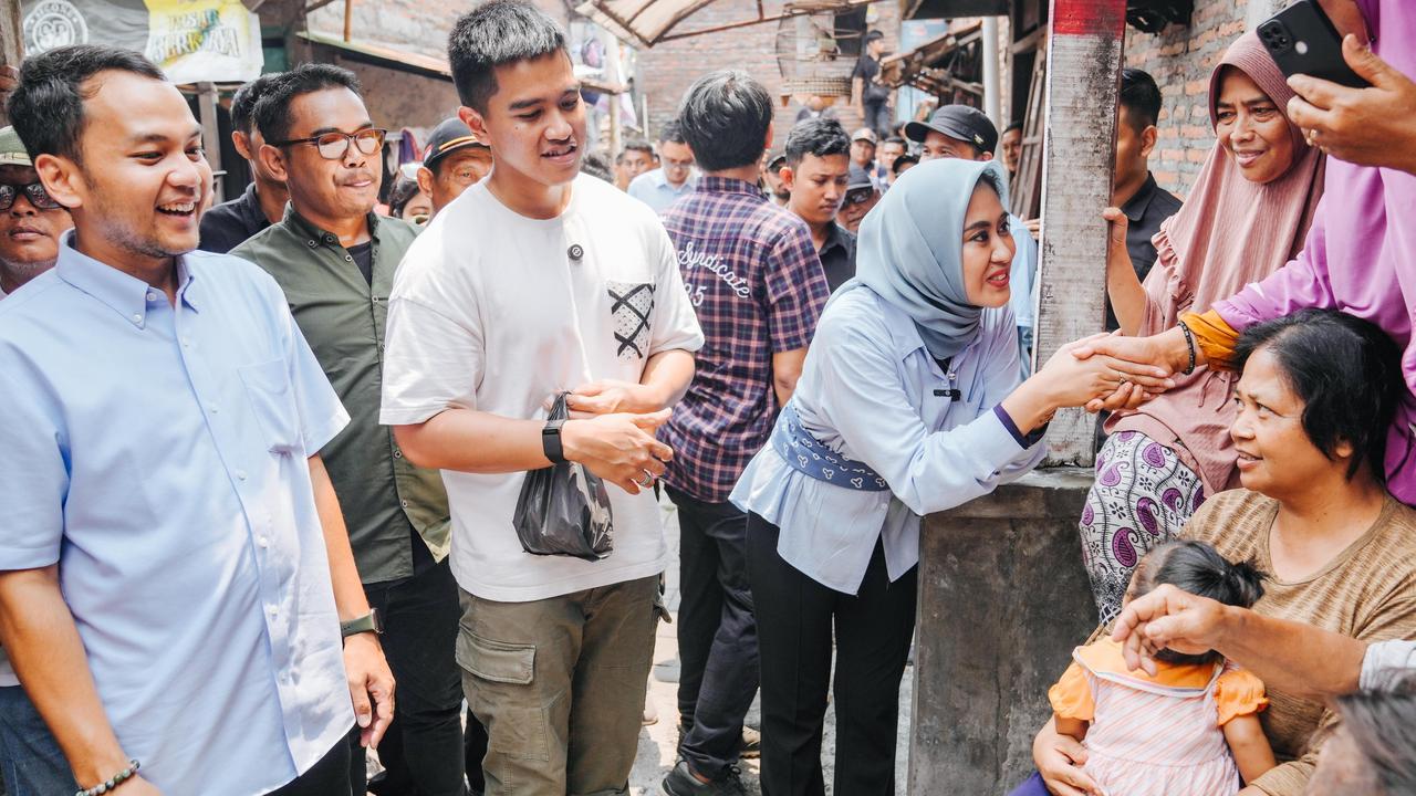 Kunjungi Perkampungan Pucang Sawit, Kaesang Kampanye Respati-Astrid
