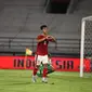 Bek Timnas Indonesia, Pratama Arhan berselebrasi usai mencetak gol ke gawang Timor Leste pada laga uji coba internasional di Stadion I Wayan Dipta Gianyar, Kamis (27/1/2022). Indonesia menang telak atas Timor Leste 4-1 (Dok Humas PSSI)