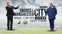 Swansea City vs Manchester City (Liputan6.com/Sangaji)