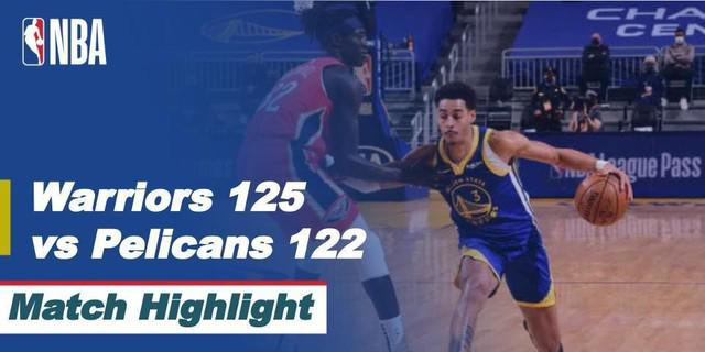 VIDEO: Highlights Laga Seru NBA Hari Ini, Golden State Warriors Taklukkan New Orleans Pelicans 125-122
