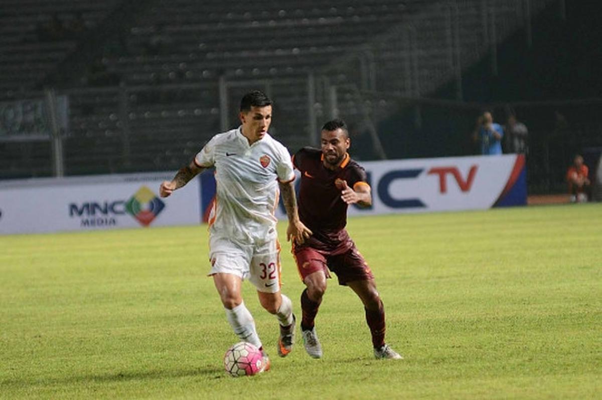 Aksi Totti dkk di laga AS Roma Indonesia Day 2015