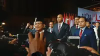 Calon Presiden nomor urut 02 Prabowo Subianto di lokasi debat pamungkas Pilpres 2019. (Liputan6.com/Yopi Makdori)