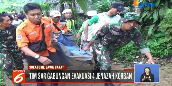 Akses Sulit, Jenazah Korban Longsor Sukabumi Digotong Secara Estafet