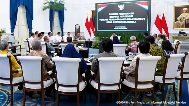 Diskusi Presiden RI dan Akademisi Terkait Penanganan Lahan Gambut pada Potensi Karhutla