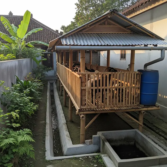 Model Kandang Kambing Minim Air yang Cocok untuk Halaman Sempit
