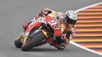 Pembalap Repsol Honda, Marc Marquez. (Hendrik Schmidt/dpa via AP)