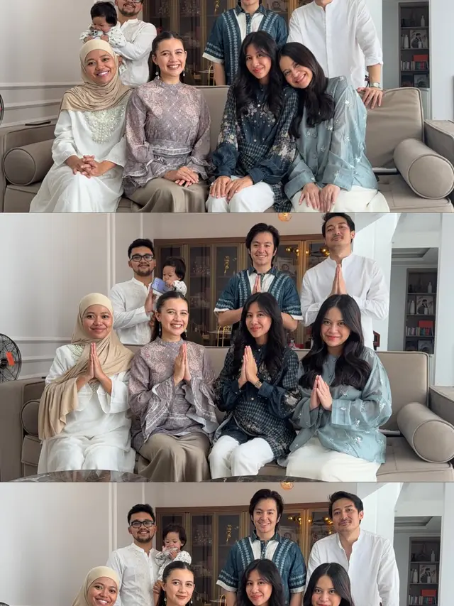 Gaya Kompak Duo Bumil Bestie Shenina Cinnamon dan Hanggini di Lebaran Hari Kedua, Kembaran Pakai Serba Biru