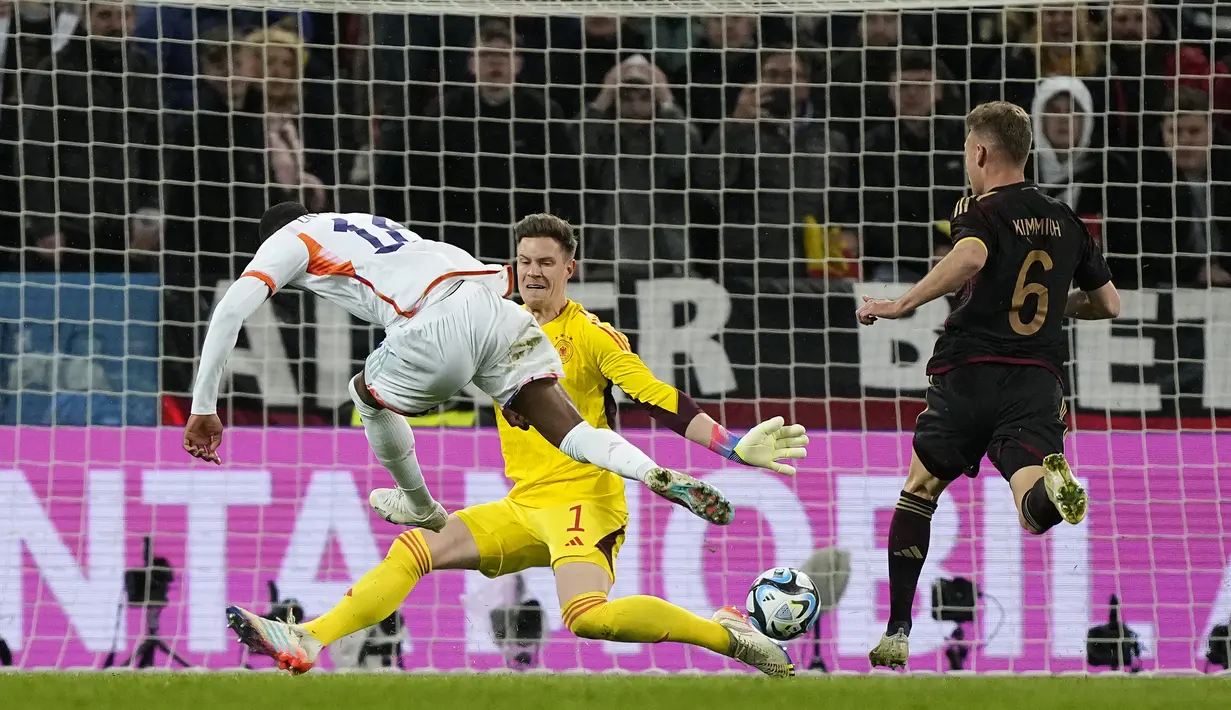 <p>Gol Belgia dalam laga ini dicetak Yannick Carrasco (6&rsquo;), Romelu Lukaku (9&rsquo;), dan Kevin De Bruyne (78&rsquo;). (AP Photo/Martin Meissner)</p>