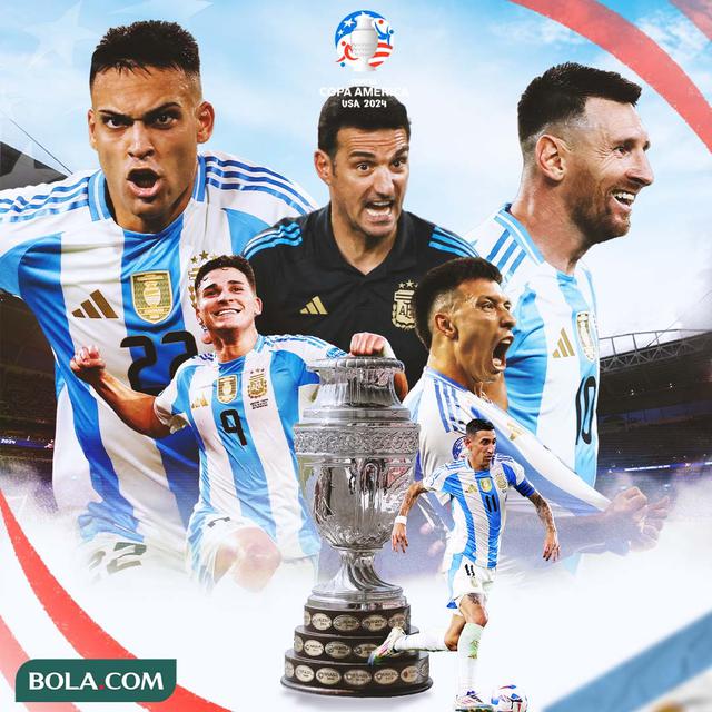 Copa America 2024 - Ilustrasi Argentina Juara Copa America 2024