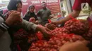 GPM bawang merah bertujuan untuk menggelontorkan stok ke daerah konsumsi tinggi seperti Jakarta. (Liputan6.com/Angga Yuniar)