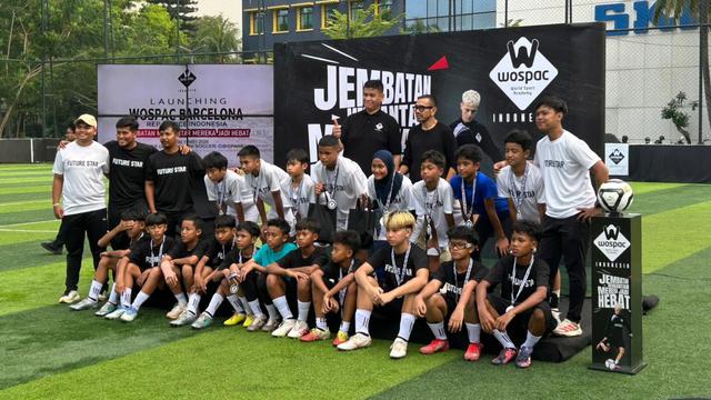 WOSPAC Barcelona Rep Office Indonesia resmi diluncurkan di Mini Soccer Pendekar Goozone Cibis Park, Jakarta Selatan, Senin (11/5/2026).