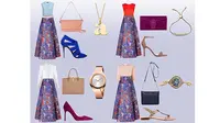Cantik dengan Rok Megar Motif Floral ala 50-an