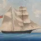 Lukisan kapal Mary Celeste yang menjadi ikon 'kapal hantu' (Wikipedia)