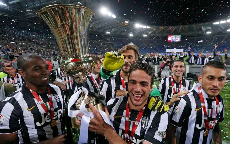 Gol Alessando Matri ke gawang Lazio pada babak tambahan mengantarkan Juventus menjadi juara Coppa Italia 2014-15.