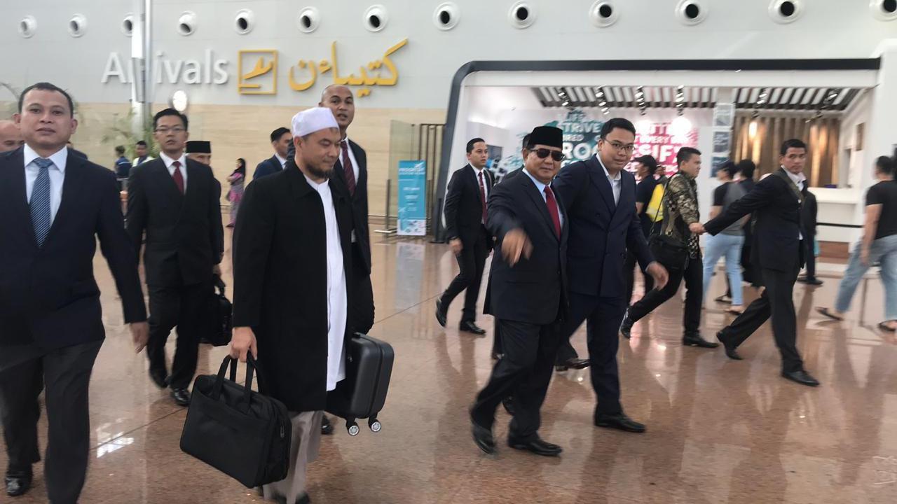 Calon Presiden Prabowo Subianto pergi ke Brunei Darussalam pada Kamis 16 Mei 2019. (Ist)