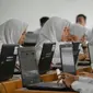 Ratusan pelajar mengikuti Ujian Nasional Berbasis Komputer (UNBK) 2018 di SMK Negeri 3 Palembang (dok.istimewa / Nefri Inge)