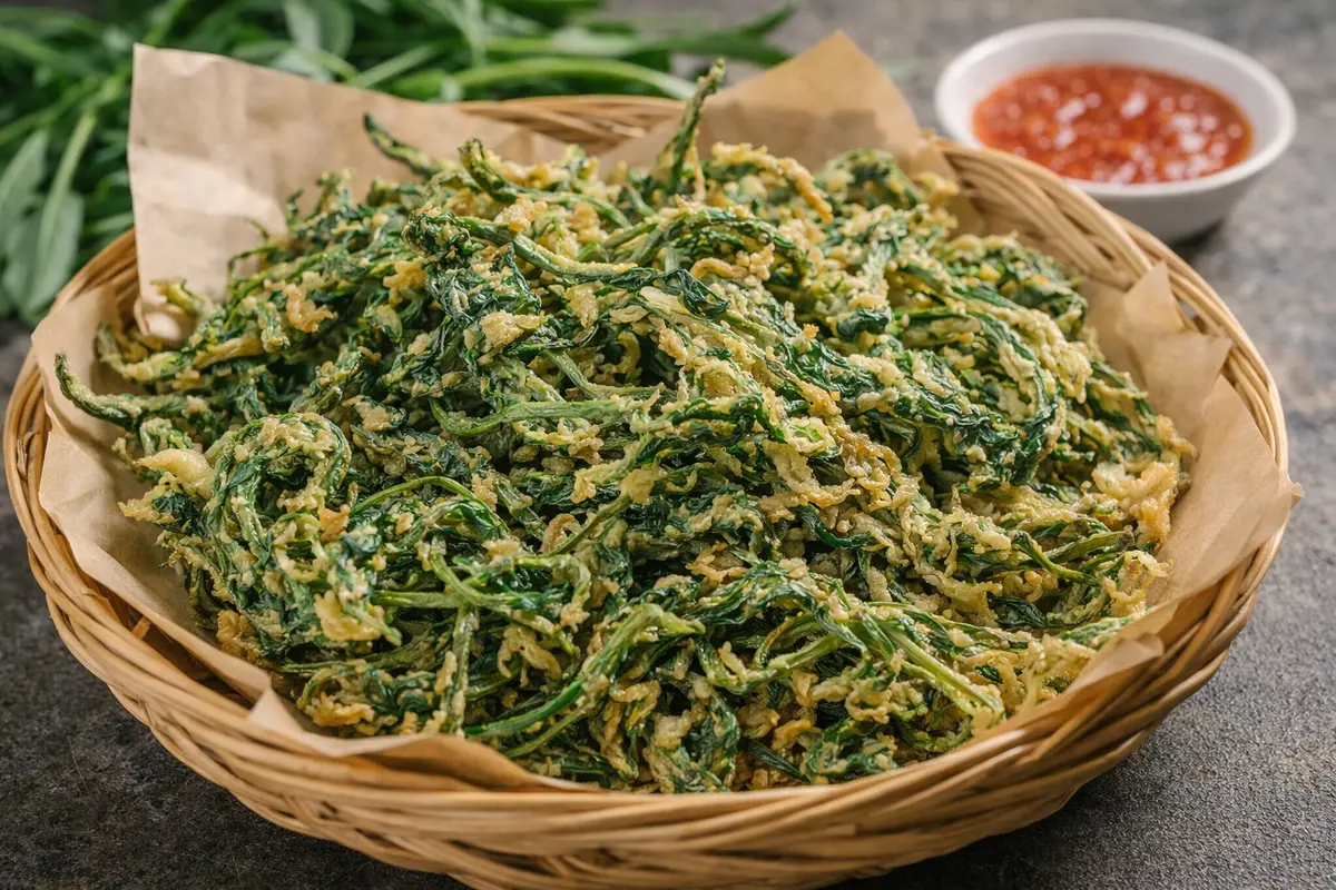 Kangkung crispy tanpa tepung terigu (Foto: ChatGPT)
