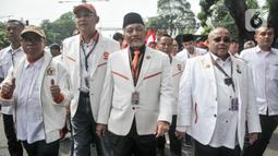 Kedatangan PKS yang dipimpin oleh Presiden PKS Ahmad Syaikhu dan Sekjen PKS Aboe Bakar Alhabsyi menjadi partai pertama yang mendaftarkan Bacaleg tingkat DPR RI untuk kontestasi Pemilu 2024. (merdeka.com/Iqbal S. Nugroho)