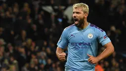 Sergio Aguero merupakan salah satu penyerang terbaik yang pernah dimiliki Manchester City sebelum hengkang ke Barcelona pada musim panas ini. Ia berhasil menorehkan 260 gol dan 73 assit dari 391 penampilannya bersama The Citizens. (Foto: AFP/Paul Ellis)