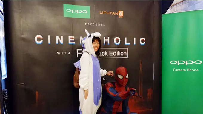 Yap, Gigi Eks Cherrybelle hadir Nobar Cinemaholic Film Spider-Man: Homecoming bersama pacarnya!