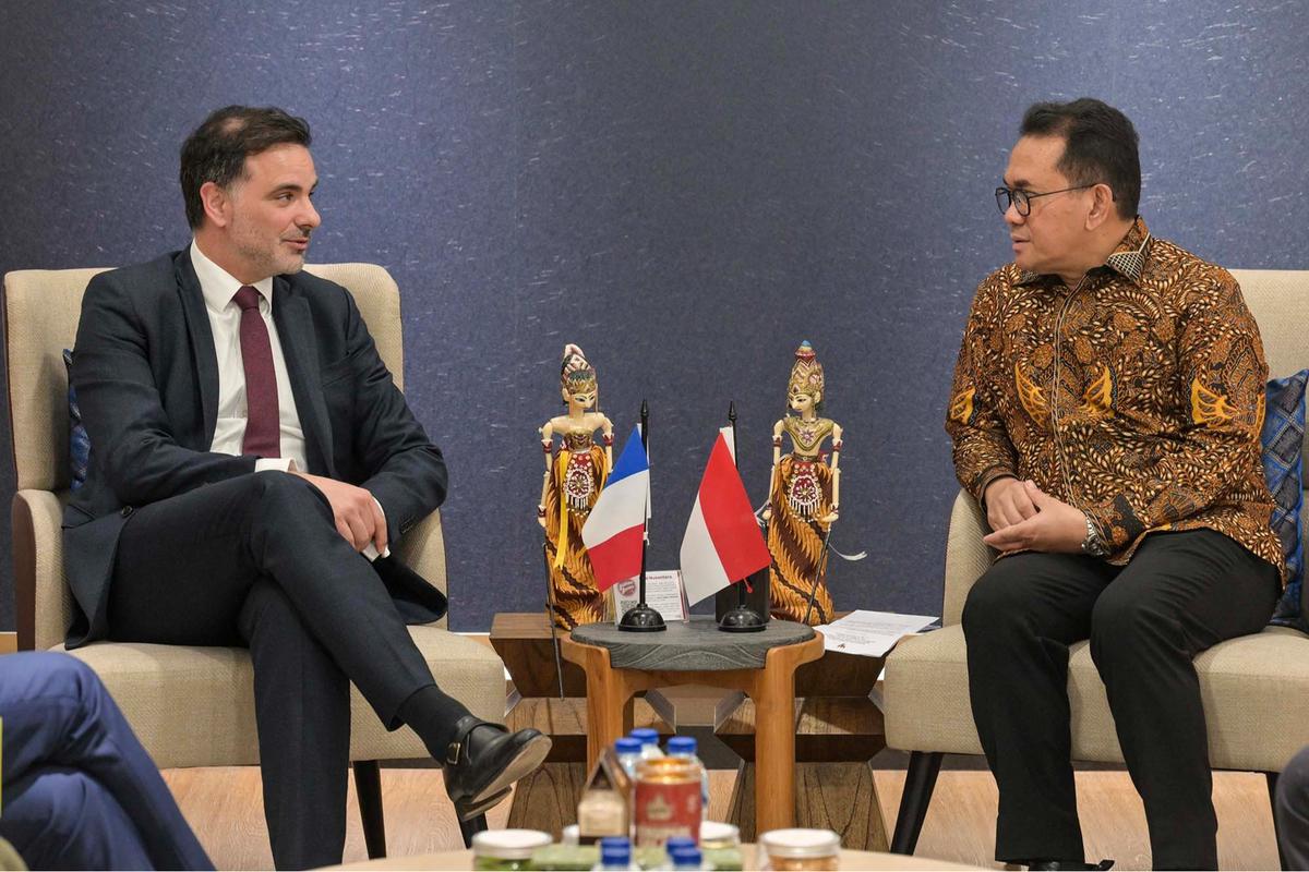 FOTO: Mendag Budi Santoso bertemu Mendag Prancis Laurent Saint-Martin di Jakarta