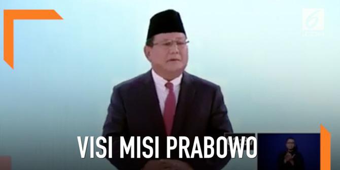 VIDEO: Visi Misi Prabowo Terkait Energi, Pangan, Infrastruktur, SDA, dan Lingkungan Hidup