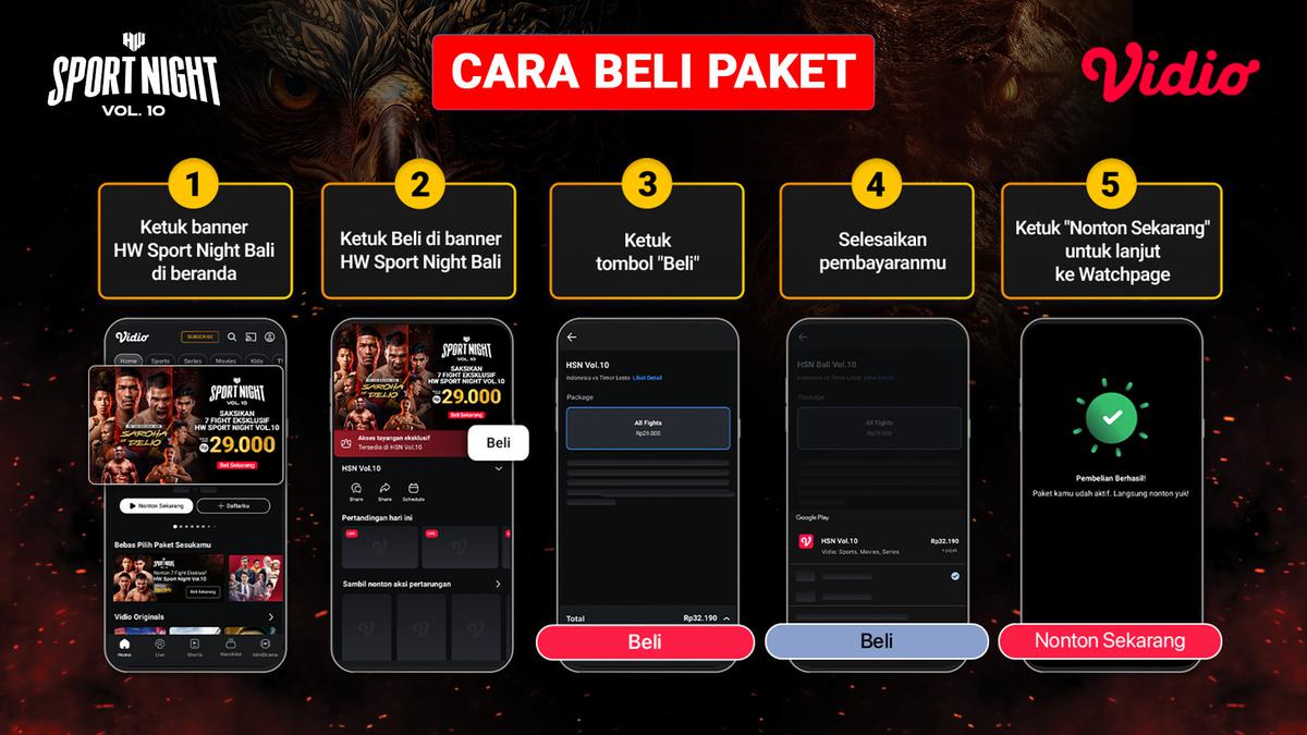 Beli Paket Pay Per View Hanya Rp 29 Ribu! Bisa Nonton HW Sports Night Vol 10 di Vidio