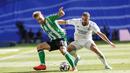 Real Madrid sukses memetik poin penuh kala berhadapan dengan Real Betis pada pekan kelima La Liga 2022/2023. (AP/Pablo Garcia)