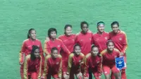 Timnas Putri Indonesia menang telak atas Maladewa dalam laga perdana Asian Games 2018. (Liputan6.com/ Luthfie Febrianto)