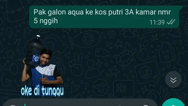 6 Chat Lucu dengan Tukang Galon Ini Bikin Ketawa