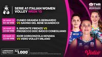 Live Streaming Serie A1 Italian Women Volley 2023 di Vidio Minggu 26 Maret : Cuneo Granda S.Bernardo vs Savino Del Bene Scandicci