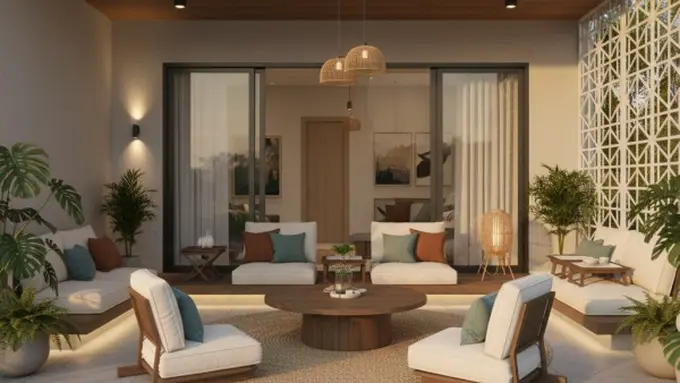 Ilustrasi Desain Teras Kecil Tapi Lapang/Gemini AI