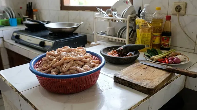 Resep Usus Sambal Pedas yang Gurih dan Anti Amis