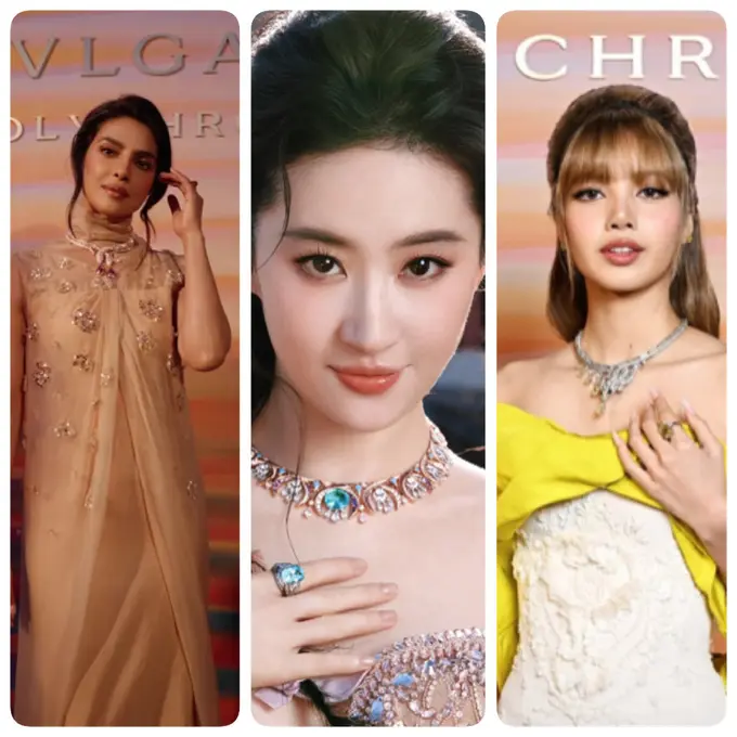 Priyanka Chopra, Liu Yifei, dan Lisa BLACKPINK saat Hadir Acara Bvlgari Italia