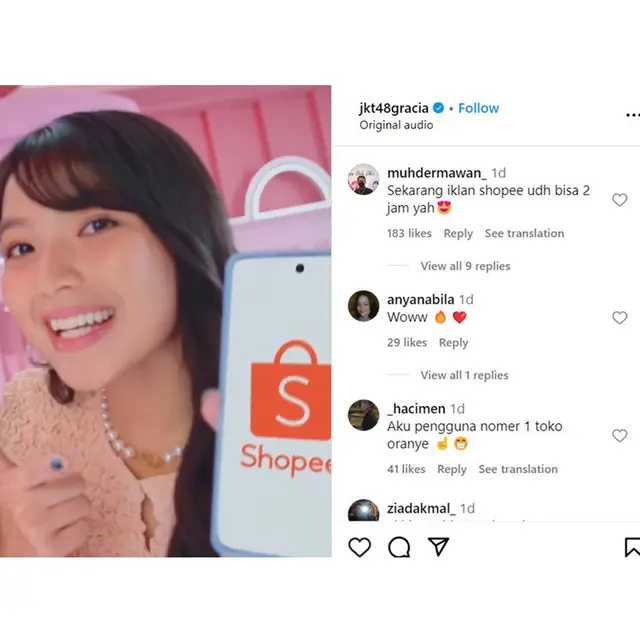 Intip Profil 4 Member Cantik JKT48 yang Jadi Bintang Iklan Shopee 11.11 Big Sale, Bikin Heboh Netizen!
