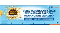 BRIsyariah Bagikan 640 Gram Logam Mulia dalam Penarikan Acak Pemenang Hujan Emas 2020