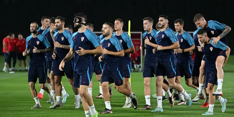 Sesi Latihan Timnas Kroasia Siap Kalahkan Belgia Pada Laga Grup F di Piala Dunia 2022