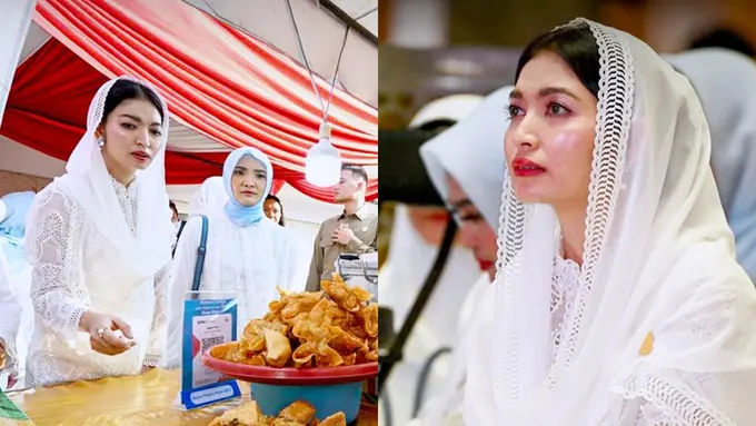 Tampilan Glowing Selvi Ananda Saat Berburu Takjil, Tampil Clean dengan Outfit Serba Putih