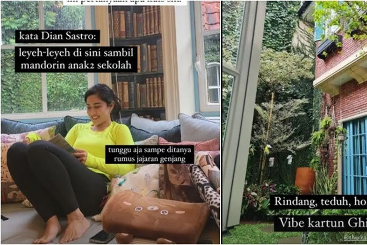 8 Potret Isi Rumah Dian Sastro ala Studio Ghibli, Kamar Mandi Bak Perpustakaan