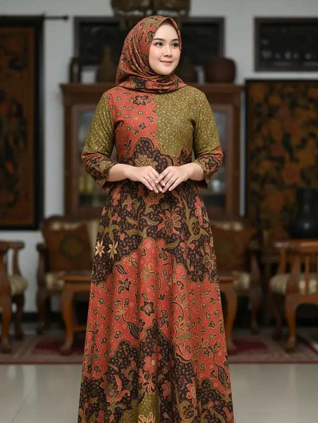 9 Model Gamis Batik Formal Terbaru, Tampil Modern di Berbagai Acara