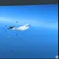 6 Fakta Terkait Pesawat Jet Rusia Tabrak Drone AS di Atas Laut Hitam (Doc: Tangkapan layar, youtube U.S. European Command)