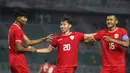 Timnas Indonesia U-19 mengawali langkahnya di ajang Piala AFF U-19 2024 dengan mencatat kemenangan besar 6-0 atas Filipina U-19 di Stadion Gelora Bung Tomo, Surabaya, Rabu (17/7/2024). Setengah lusin gol pasukan Indra Sjafri dihasilkan melalui brace Iqbal Gwijangge dan Arlyansyah Abdulmanan ditambah masing-masing satu gol dari Kadek Arel dan Jens Raven. Dengan hasil ini Garuda Muda sementara memimpin Grup A di atas Timor Leste yang hanya menang 3-2 atas Kamboja di laga lainnya. (Bola.com/Aditya Wany)