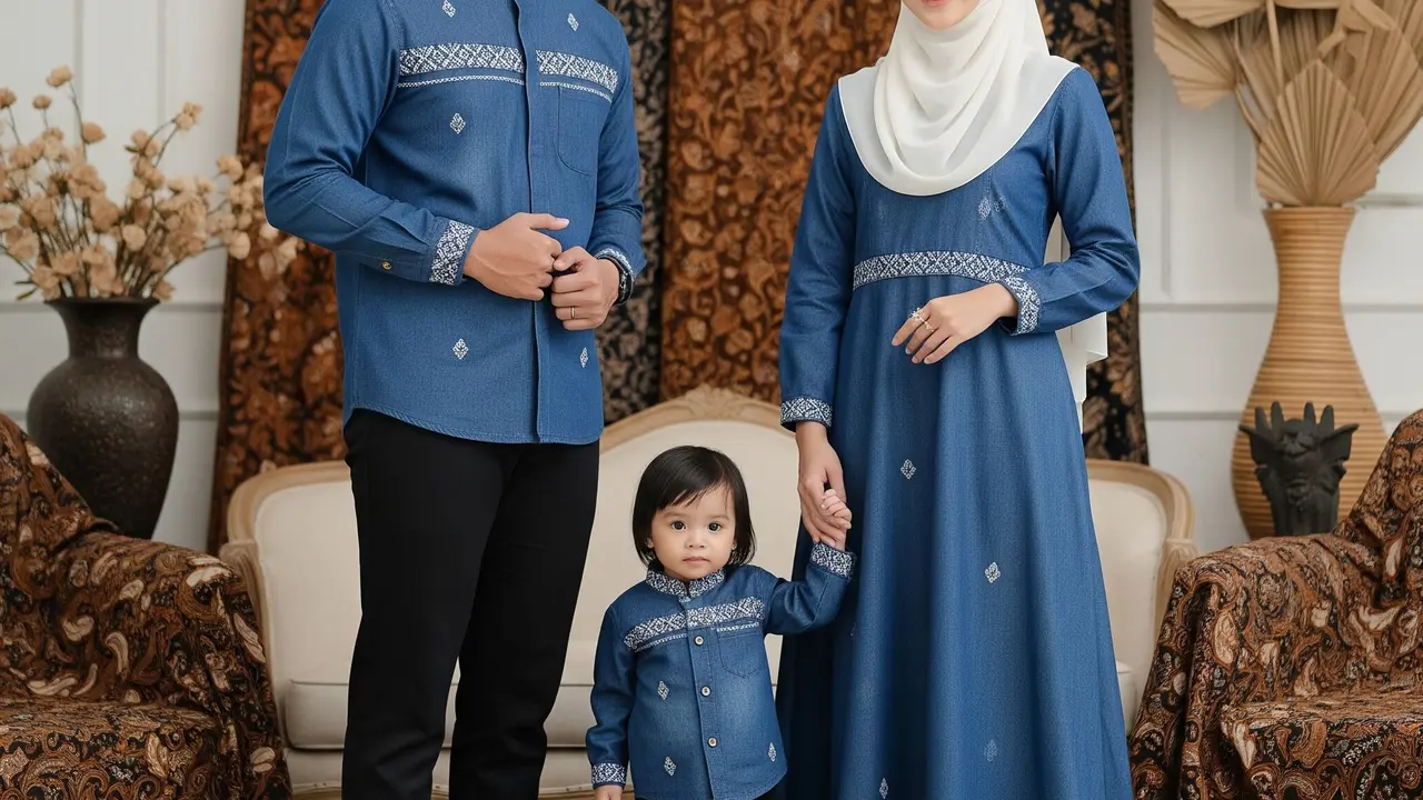Baju Lebaran Keluarga Muda Cocok untuk Silaturahmi ke Mertua (Gemini AI)
