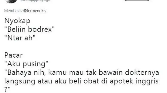 ibu vs pacar (foto: @rafiqajiprayogo)