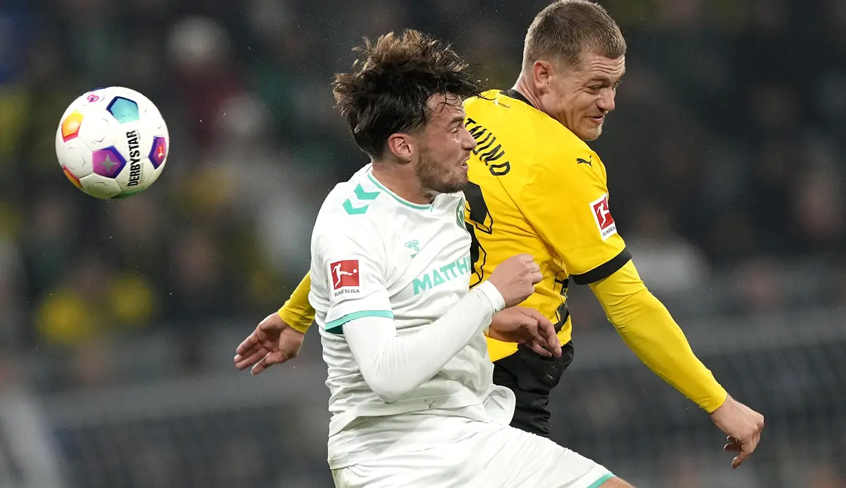 Borussia Dortmund sukses mengalahkan Bremen dengan skor 1-0. (AP Photo/Martin Meissner)