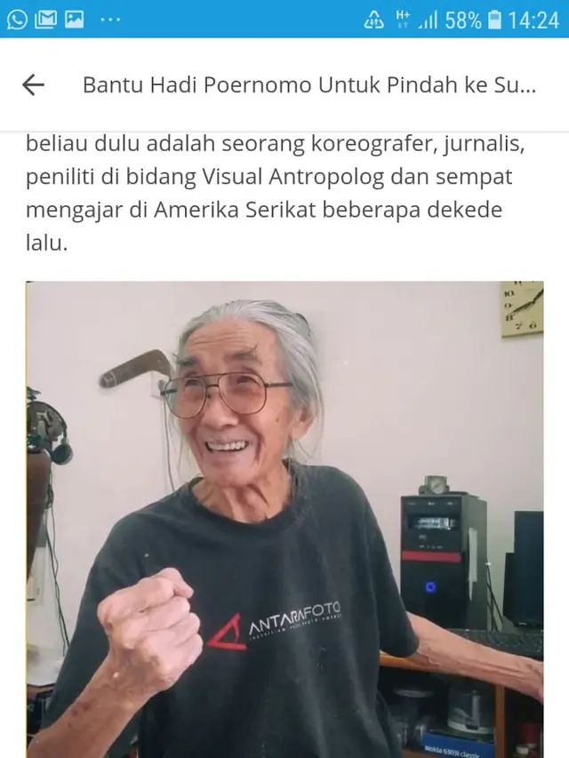 Prof. Hadi Purnomo, mantan Dosen Antropologi Universitas Indonesia (UI) (Foto:Kitabisa.com)